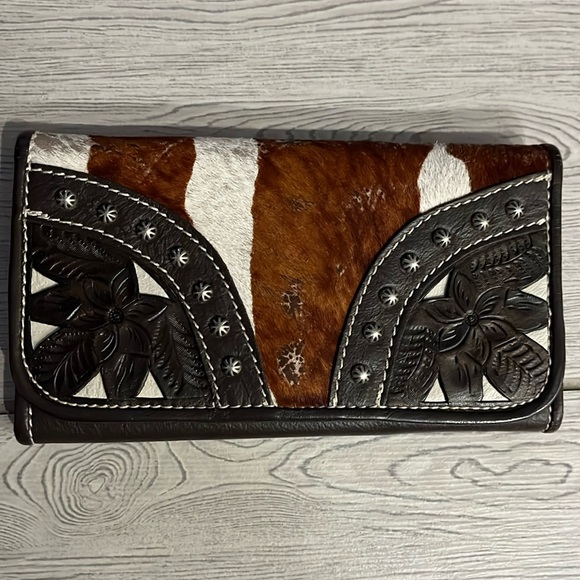American West Genuine Leather Wallet - Picture 1 of 8